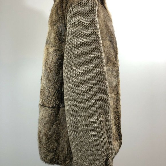 VTG Avanti Thalhimers Fur Turtle Neck Zip Jacket L - Picture 2 of 7
